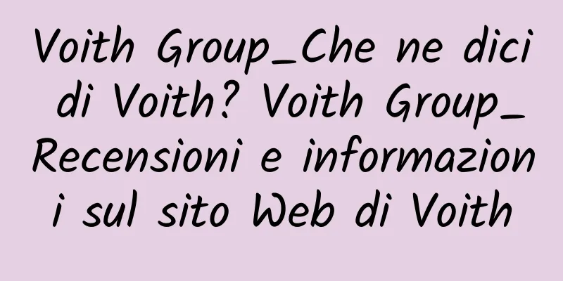 Voith Group_Che ne dici di Voith? Voith Group_Recensioni e informazioni sul sito Web di Voith