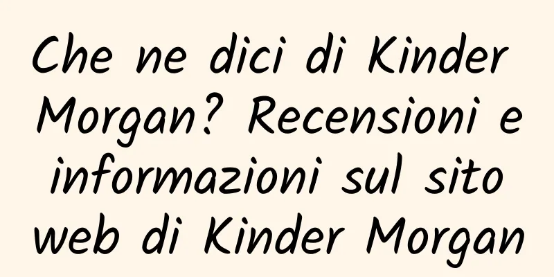 Che ne dici di Kinder Morgan? Recensioni e informazioni sul sito web di Kinder Morgan