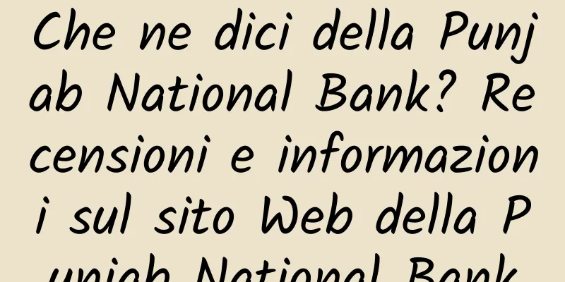 Che ne dici della Punjab National Bank? Recensioni e informazioni sul sito Web della Punjab National Bank