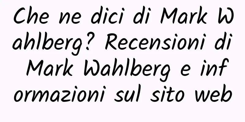 Che ne dici di Mark Wahlberg? Recensioni di Mark Wahlberg e informazioni sul sito web