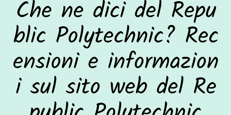 Che ne dici del Republic Polytechnic? Recensioni e informazioni sul sito web del Republic Polytechnic