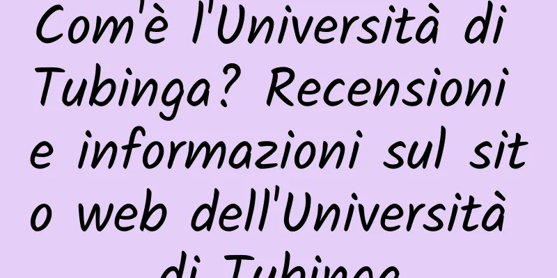 Com'è l'Università di Tubinga? Recensioni e informazioni sul sito web dell'Università di Tubinga