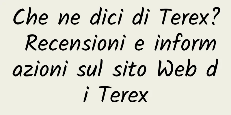 Che ne dici di Terex? Recensioni e informazioni sul sito Web di Terex