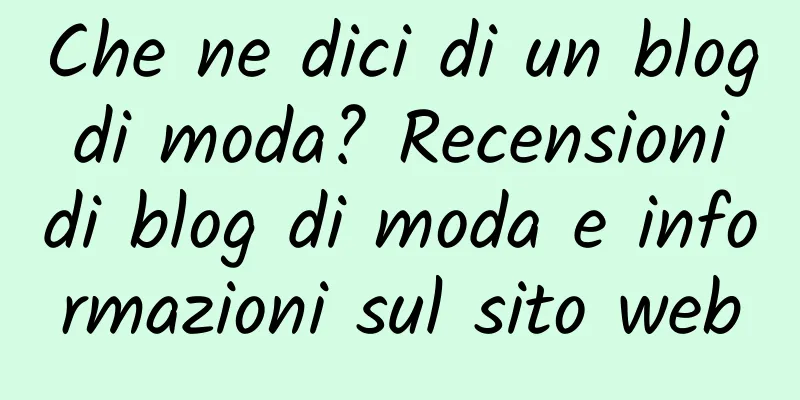 Che ne dici di un blog di moda? Recensioni di blog di moda e informazioni sul sito web