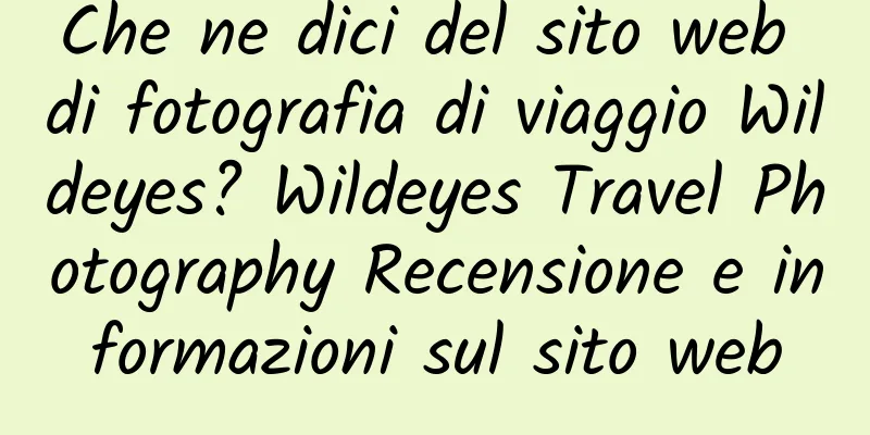 Che ne dici del sito web di fotografia di viaggio Wildeyes? Wildeyes Travel Photography Recensione e informazioni sul sito web