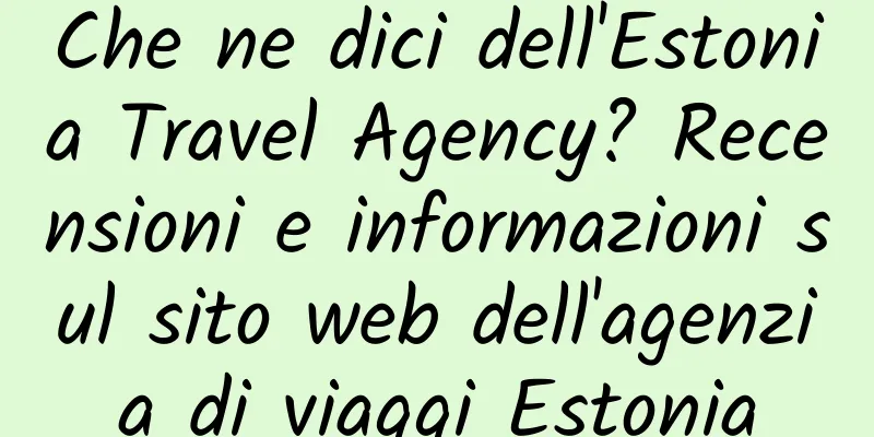 Che ne dici dell'Estonia Travel Agency? Recensioni e informazioni sul sito web dell'agenzia di viaggi Estonia