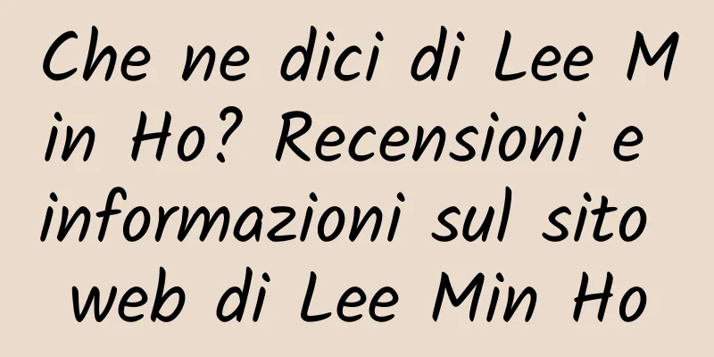 Che ne dici di Lee Min Ho? Recensioni e informazioni sul sito web di Lee Min Ho