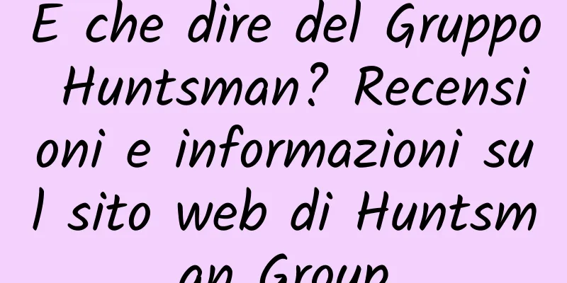 E che dire del Gruppo Huntsman? Recensioni e informazioni sul sito web di Huntsman Group