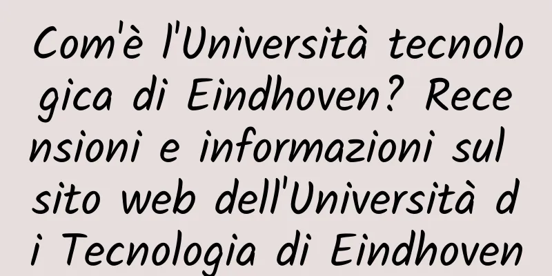 Com'è l'Università tecnologica di Eindhoven? Recensioni e informazioni sul sito web dell'Università di Tecnologia di Eindhoven