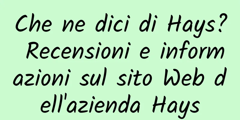 Che ne dici di Hays? Recensioni e informazioni sul sito Web dell'azienda Hays