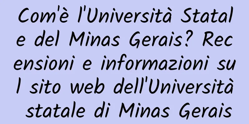 Com'è l'Università Statale del Minas Gerais? Recensioni e informazioni sul sito web dell'Università statale di Minas Gerais