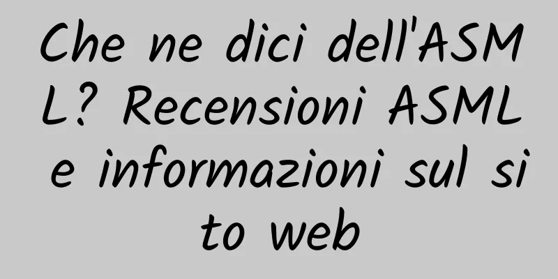 Che ne dici dell'ASML? Recensioni ASML e informazioni sul sito web
