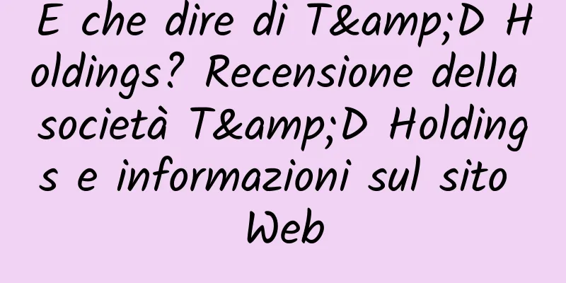 E che dire di T&D Holdings? Recensione della società T&D Holdings e informazioni sul sito Web