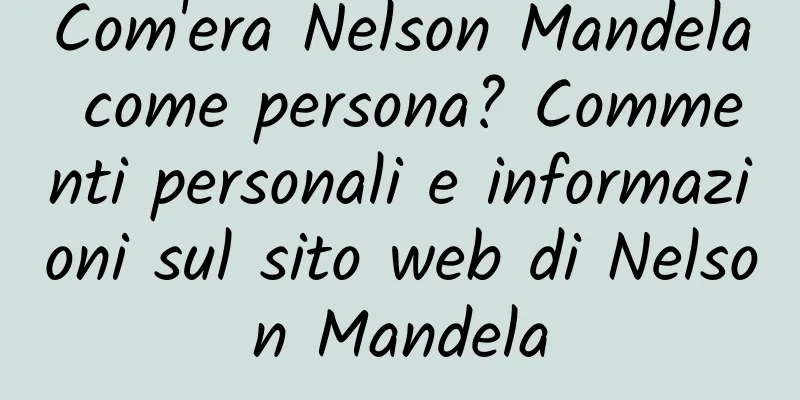 Com'era Nelson Mandela come persona? Commenti personali e informazioni sul sito web di Nelson Mandela