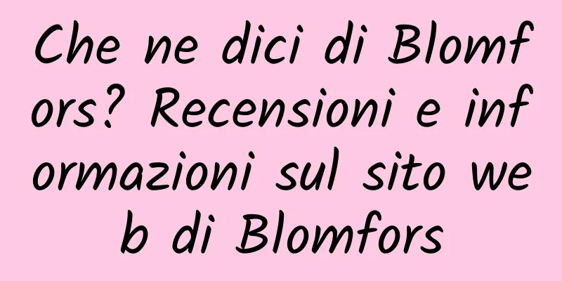 Che ne dici di Blomfors? Recensioni e informazioni sul sito web di Blomfors