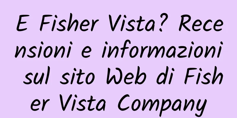 E Fisher Vista? Recensioni e informazioni sul sito Web di Fisher Vista Company