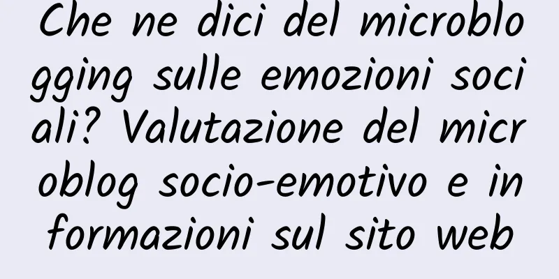 Che ne dici del microblogging sulle emozioni sociali? Valutazione del microblog socio-emotivo e informazioni sul sito web