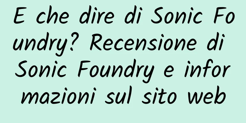 E che dire di Sonic Foundry? Recensione di Sonic Foundry e informazioni sul sito web