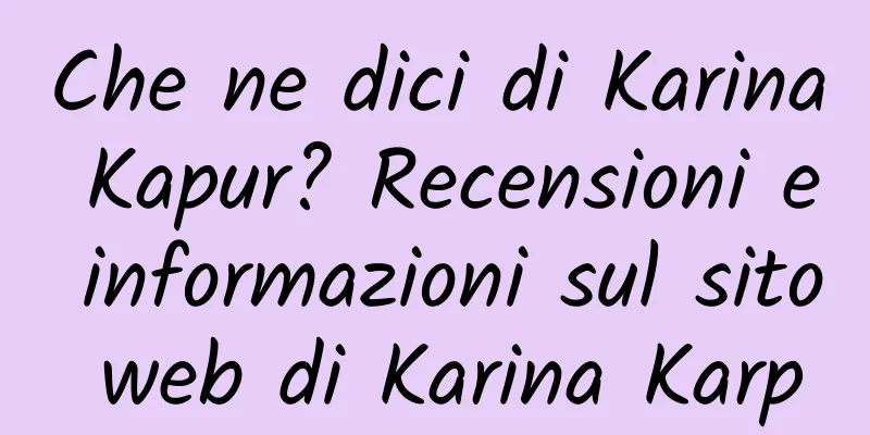 Che ne dici di Karina Kapur? Recensioni e informazioni sul sito web di Karina Karp