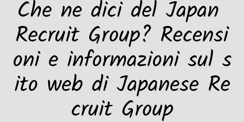 Che ne dici del Japan Recruit Group? Recensioni e informazioni sul sito web di Japanese Recruit Group