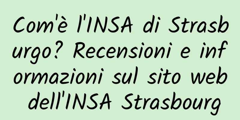 Com'è l'INSA di Strasburgo? Recensioni e informazioni sul sito web dell'INSA Strasbourg