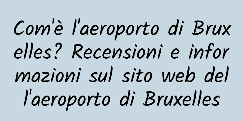 Com'è l'aeroporto di Bruxelles? Recensioni e informazioni sul sito web dell'aeroporto di Bruxelles