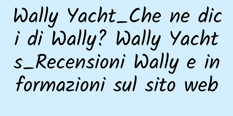 Wally Yacht_Che ne dici di Wally? Wally Yachts_Recensioni Wally e informazioni sul sito web