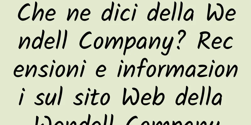 Che ne dici della Wendell Company? Recensioni e informazioni sul sito Web della Wendell Company