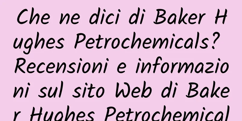 Che ne dici di Baker Hughes Petrochemicals? Recensioni e informazioni sul sito Web di Baker Hughes Petrochemical