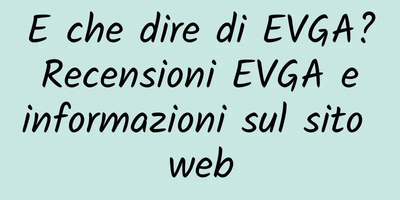 E che dire di EVGA? Recensioni EVGA e informazioni sul sito web