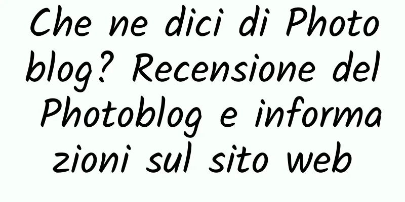 Che ne dici di Photoblog? Recensione del Photoblog e informazioni sul sito web