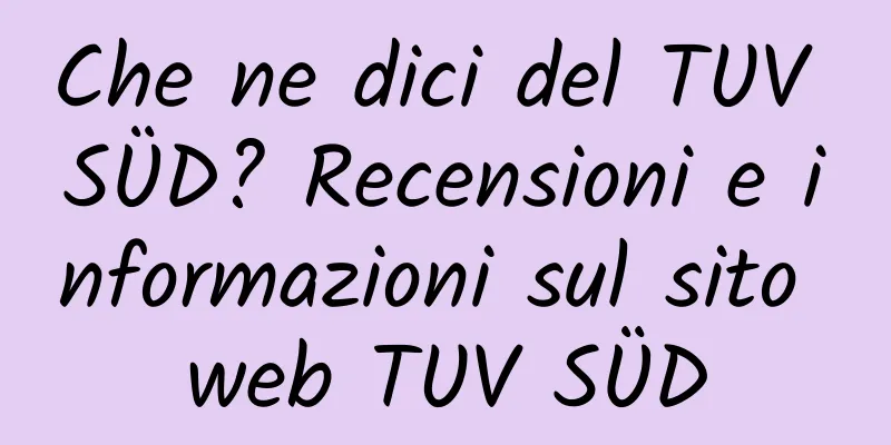 Che ne dici del TUV SÜD? Recensioni e informazioni sul sito web TUV SÜD