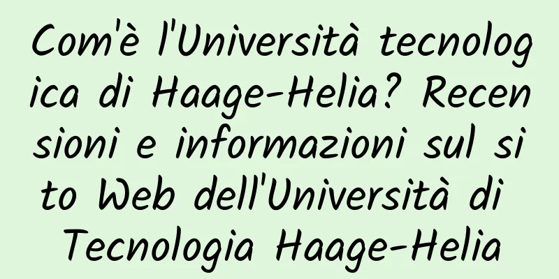Com'è l'Università tecnologica di Haage-Helia? Recensioni e informazioni sul sito Web dell'Università di Tecnologia Haage-Helia