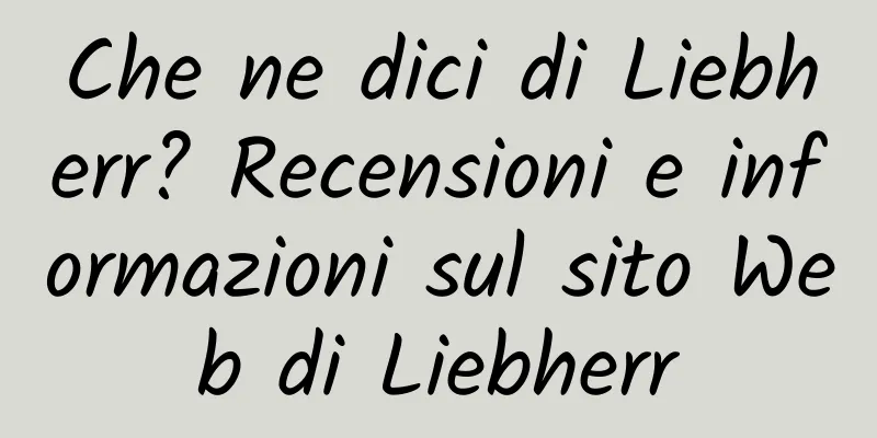 Che ne dici di Liebherr? Recensioni e informazioni sul sito Web di Liebherr