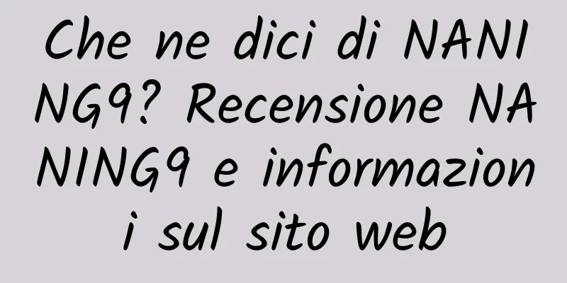 Che ne dici di NANING9? Recensione NANING9 e informazioni sul sito web