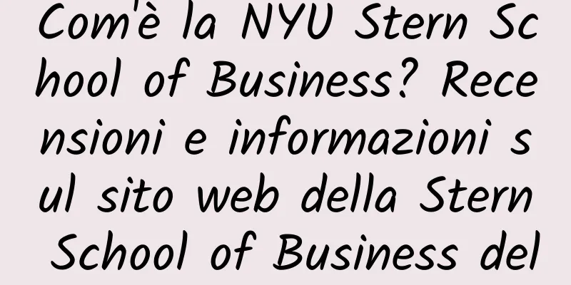 Com'è la NYU Stern School of Business? Recensioni e informazioni sul sito web della Stern School of Business della New York University