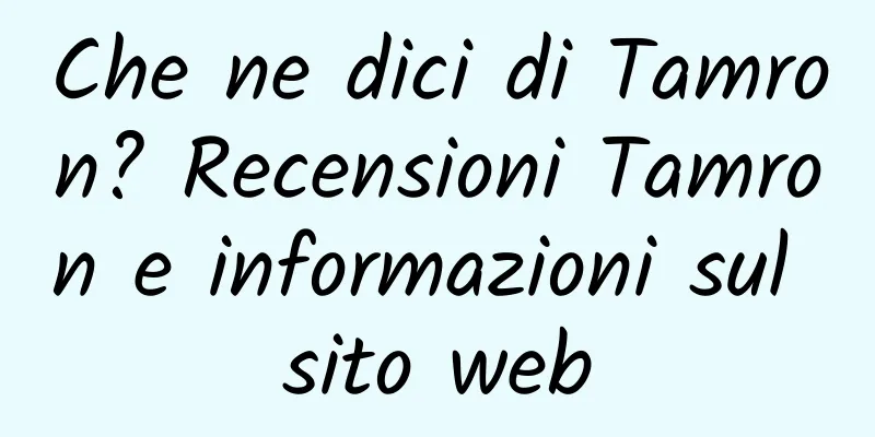 Che ne dici di Tamron? Recensioni Tamron e informazioni sul sito web