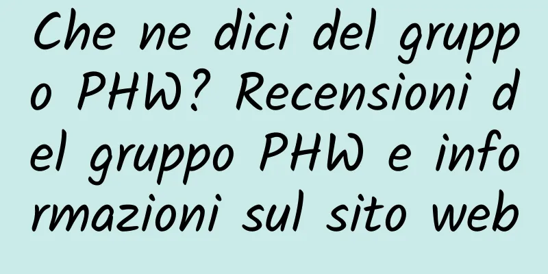 Che ne dici del gruppo PHW? Recensioni del gruppo PHW e informazioni sul sito web