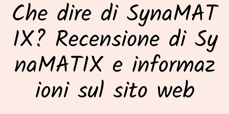 Che dire di SynaMATIX? Recensione di SynaMATIX e informazioni sul sito web