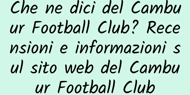 Che ne dici del Cambuur Football Club? Recensioni e informazioni sul sito web del Cambuur Football Club