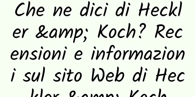 Che ne dici di Heckler & Koch? Recensioni e informazioni sul sito Web di Heckler & Koch