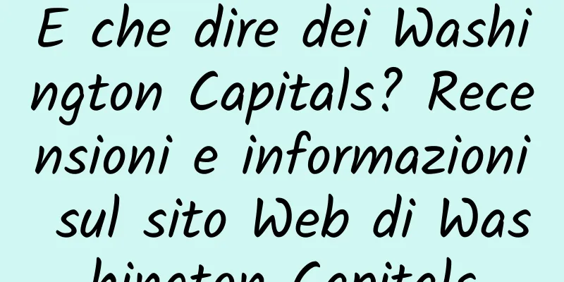E che dire dei Washington Capitals? Recensioni e informazioni sul sito Web di Washington Capitals
