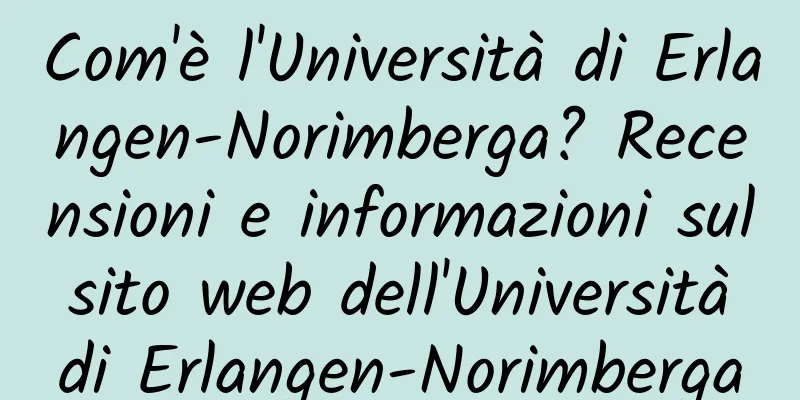 Com'è l'Università di Erlangen-Norimberga? Recensioni e informazioni sul sito web dell'Università di Erlangen-Norimberga