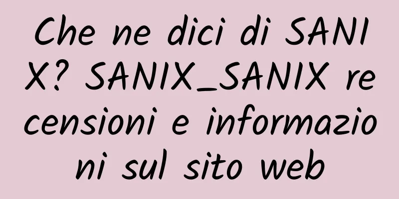 Che ne dici di SANIX? SANIX_SANIX recensioni e informazioni sul sito web