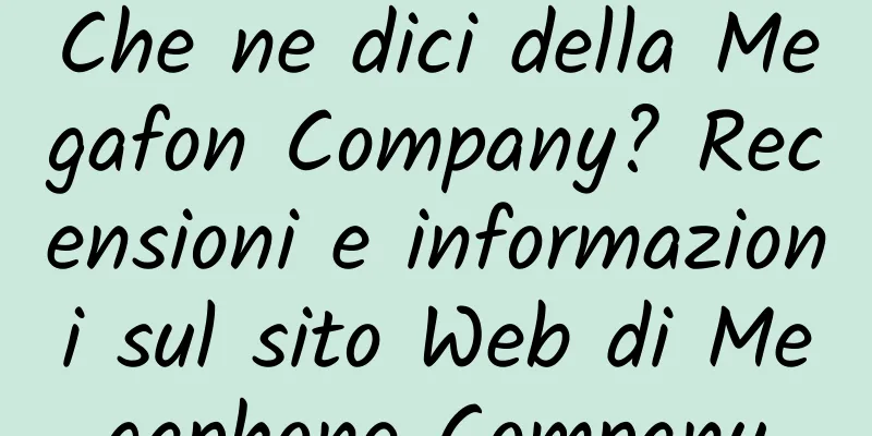 Che ne dici della Megafon Company? Recensioni e informazioni sul sito Web di Megaphone Company