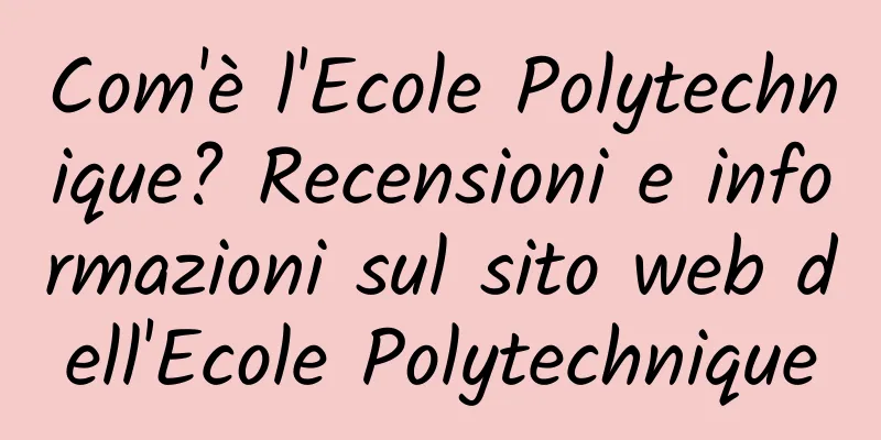 Com'è l'Ecole Polytechnique? Recensioni e informazioni sul sito web dell'Ecole Polytechnique
