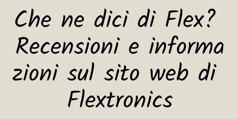Che ne dici di Flex? Recensioni e informazioni sul sito web di Flextronics