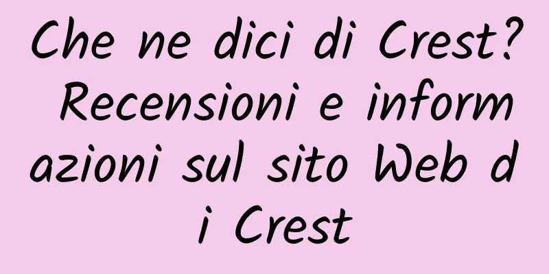 Che ne dici di Crest? Recensioni e informazioni sul sito Web di Crest