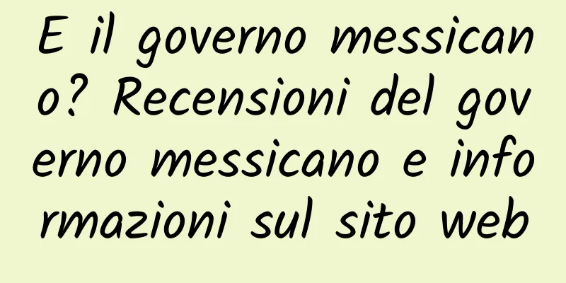 E il governo messicano? Recensioni del governo messicano e informazioni sul sito web