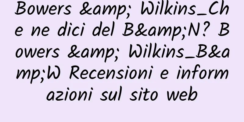 Bowers & Wilkins_Che ne dici del B&N? Bowers & Wilkins_B&W Recensioni e informazioni sul sito web